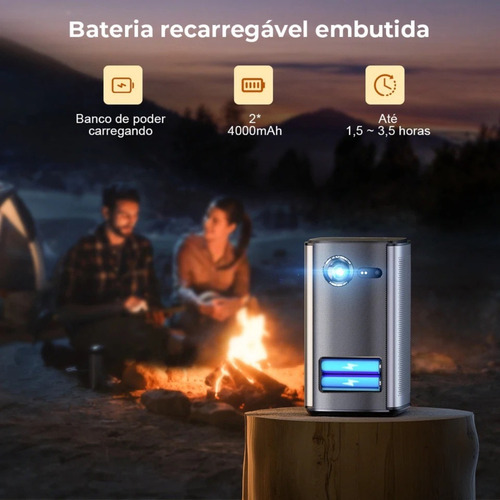 Projetor Byintek P70 3d Smart Android Bateria Wifi Mini 4k