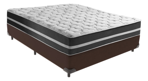 Cama + Box Viúva Marrom Classic Black Frete Grátis 128x188