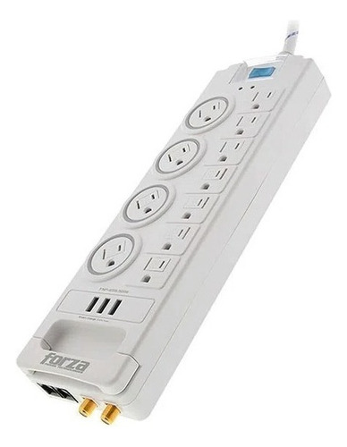 Protector Voltaje Forza Ac 110v-220v 11 Tomas 3p Usb 1800va
