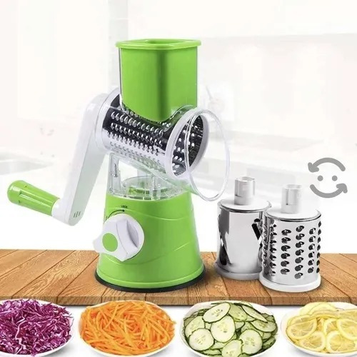 Rallador Manual Cortador Verduras Con 3 Chuchillas Acero 