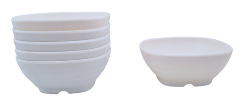Juego Kit Tazón Sopero Moderna Blanco Grueso 6pzas 250ml