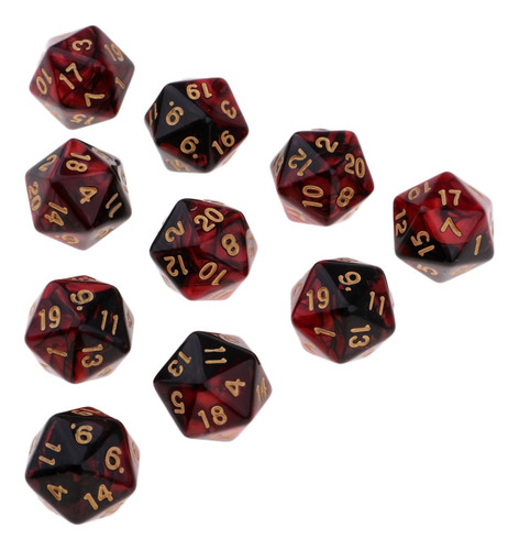 Juegos De Dados Calabozos Y Dragones Rojo + Negro