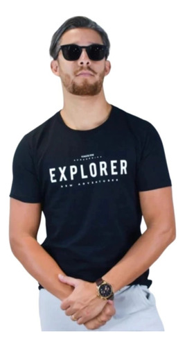 Camiseta Gola Redonda Masculina King&joe Explore Estampado