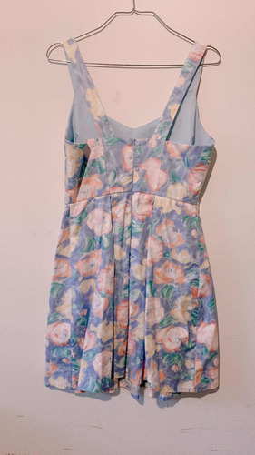 Vestido Lulu Martins Flores Celeste