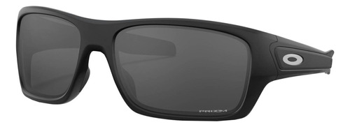 Anteojos de sol Oakley Turbine Standard con marco de o matter color matte black, lente black de plutonite prizm, varilla matte black de o matter - OO9263