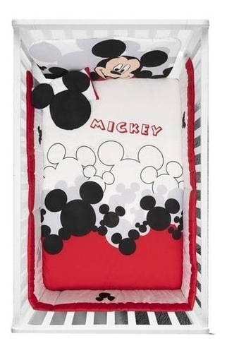 Set De Edredón Cama Cuna Corral Mickey Mouse Chiquimundo