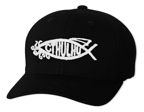 Gorra Deportiva Cthulhu Fish Bordado Flexfit Para Adulto, Fr