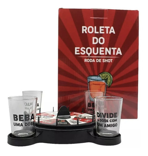 Imagem 1 de 3 de Drinks Jogo Roleta C/ 4 Shots - Esquenta Amigos Tequila