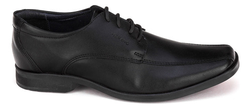 Zapato Escolar Negro Piel Caballero Agujeta Merano