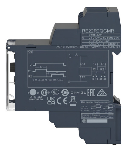 Rele Temporizador Modular Intermitente Vc Re22r2qtmr