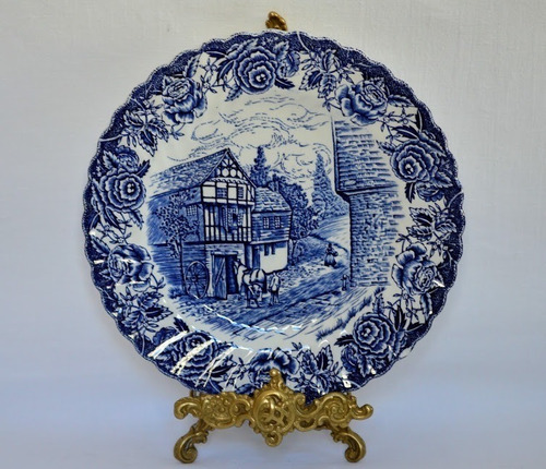 Plato De Lunch British Anchor English Country Scenes Azul 