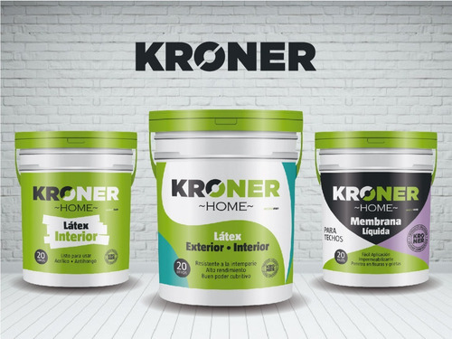 Imagen 6 de 10 de Pintura Látex Interior Mate 20 Lts Kroner Antihongo Oferta
