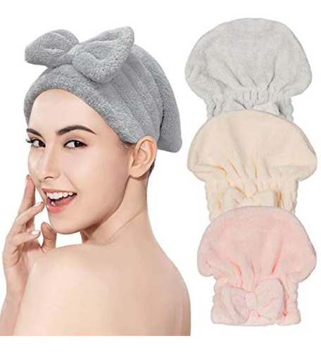 Gorro Cofia Turbante Toalla De Viaje Baño Cabello Super Soft