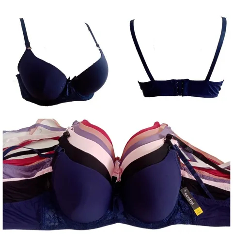 Brasier Coobie Intimates Encaje Floreado Colores 6 Piezas