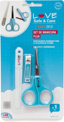 Set De Tijera Alicate Lima Love 8820 Uñas Bebe Tiendalove