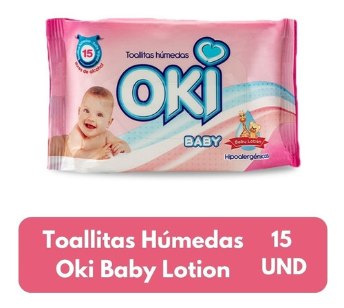 Imagen 1 de 4 de Toallitas Húmedas Oki Baby  Bulto De 48 Paquetes 15 Und C/u