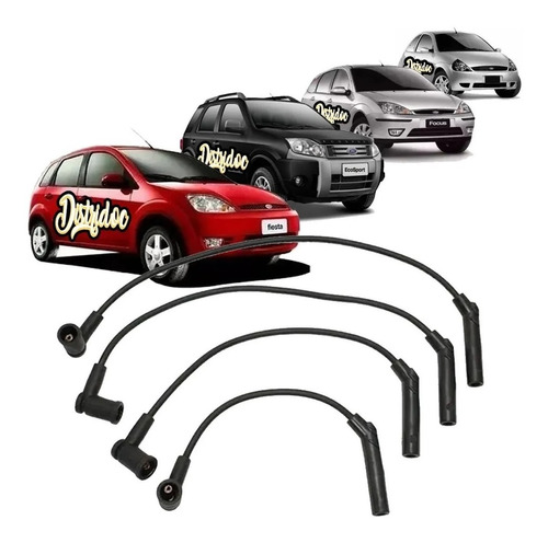 Kit Cables De Bujias Ford Fiesta Ka Ecosport 1.6 Rocam Gnc