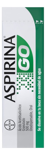 Caja 10 Sobres Polvo Para Dolor De Cabeza 500mg C/u Aspirina