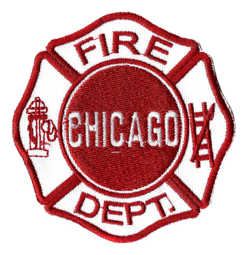 Parche Bordado Bomberos Chicago Fire Dept Chico 6cm