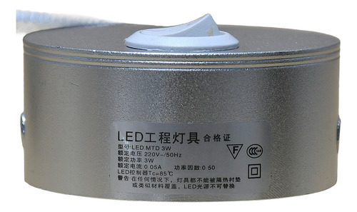 Lampara Pared (x2) 220v Velador 3w Luz Lectura Direccional Plateado