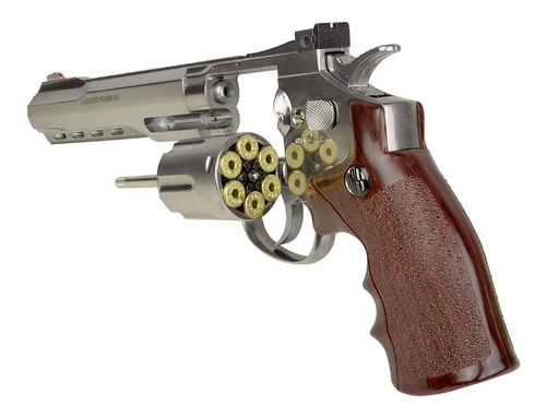 Revólver Airgun Co2 702s 4.5mm + 5 Co2 + 1000 Esfera + Óleo