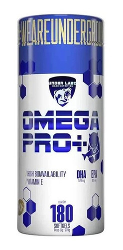 Omega Pro+ Under Labz 180 Softgels + Vit E + Antioxidante