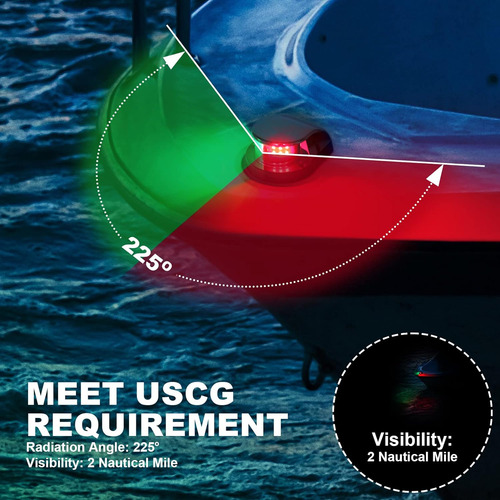 Navegation Light For Obcursco Barcos, Led Marina, De Proa
