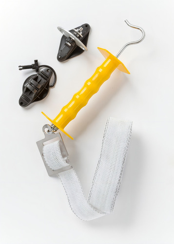 Kit Tranquera De Cinta Electroplastica De 10 M Para Equinos