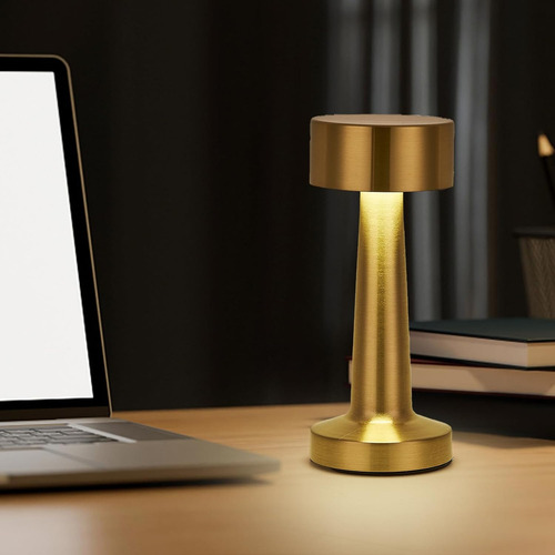 Sonheo® Lámparas Mesa Escritorio Recargables Decorativas Noche Led Dorado Mancuerna