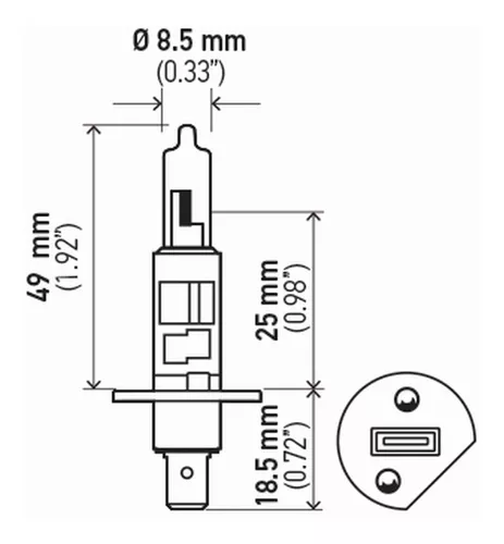 Ampoule H1 12V-100W Culot P14.5S boite de 10ex