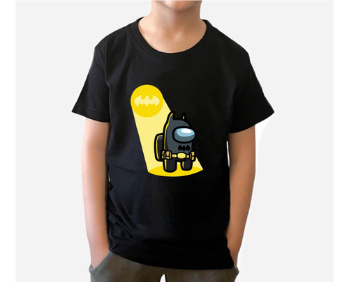 Polera Batman Among Us Batiseñal Superheroe Niño Niña Algodn