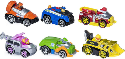 Paw Patrol, Paquete De Regalo De 6 Vehículos Clásicos Metáli