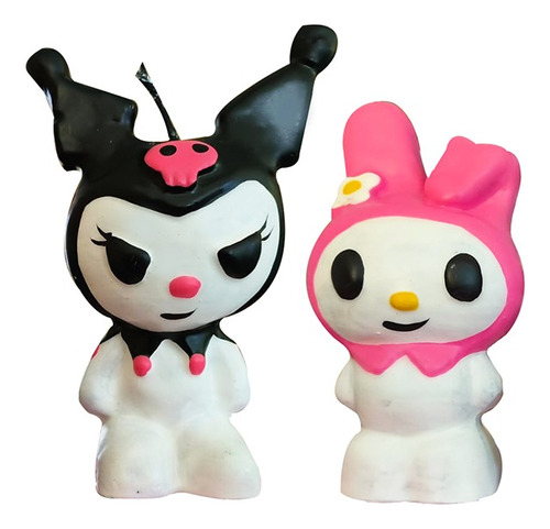 Kuromi + My Melody Set Velas De Cera Pastel Decorativo Linda