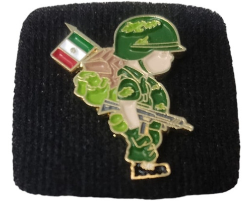 Pin Soldado Ti Toca Ejército Mexicano Baño De Oro De 24 Kt.