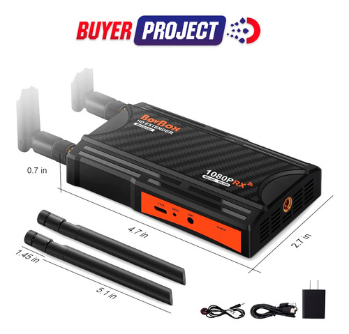 Adaptador Kit Extensión Activo Hdmi Por Wifi 200mts Tx+ Rx
