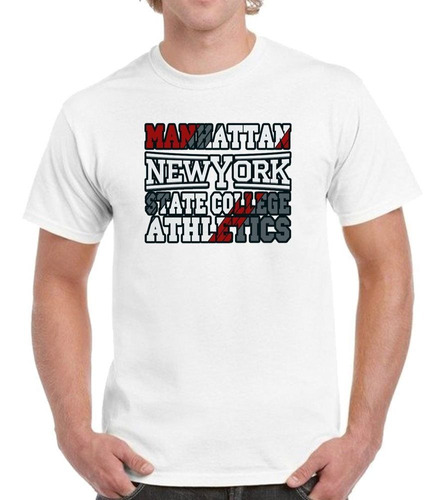 Remera De Hombre Manhattan Ny State College Athletics