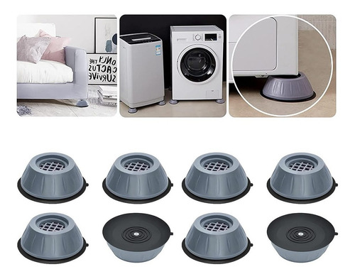Almohadilla Base Soporte Muebles Lavadora Antivibracion 8pzs
