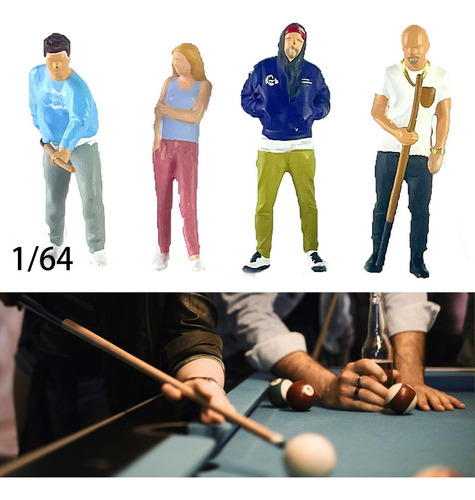 4 Piezas A Escala 1:64 Mini Modelos Figuras De Personas