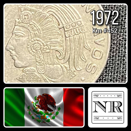 Mexico - 50 Centavos - Año 1972 - Km #452 - Cuauhtémoc 