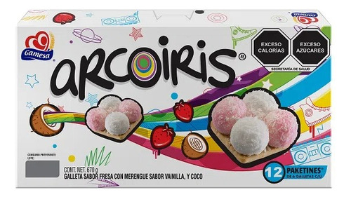 Galletas Arcoiris 36 Paketines Gamesa