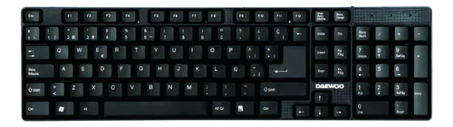 Teclado Para Pc Daewoo Usb Con Cable Para Computadora Di-503 Color del teclado Negro