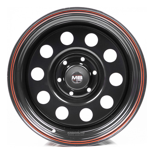 Rodas 17 Aço Troller Ranger S10 Jeep 6x139 Off Road 4x4 Cor Preto Acetinado