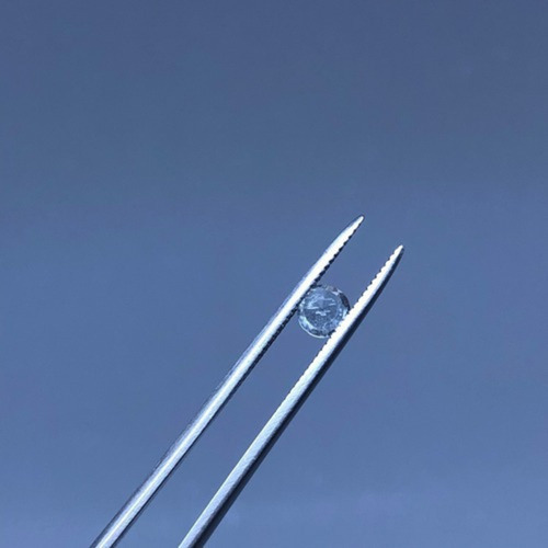 Água Marinha 0 040 Cts Redonda Natural 1,5 Mm Azul Claro Verde Claro Transparente Garantia Eterna