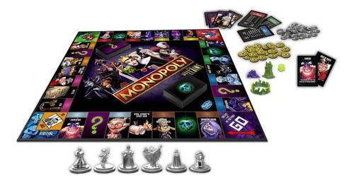 Monopoly: Juego De Mesa Disney Villains Edition Para Niños D