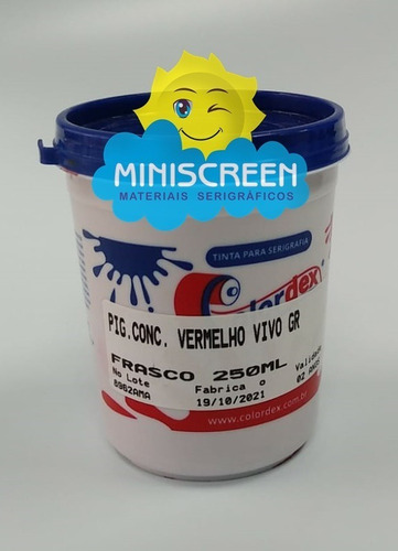 Pigmento Para Tinta De Tecido 250ml - Vermelho Vivo