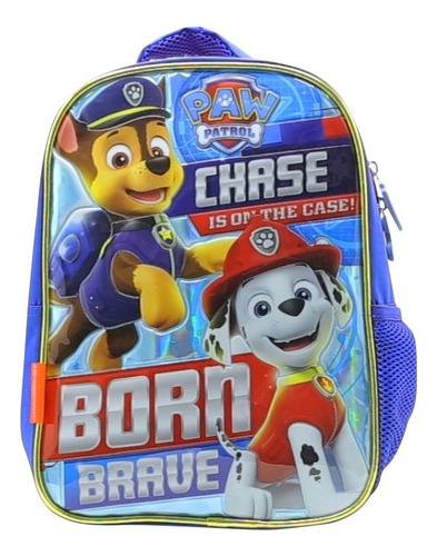 Mochila Paw Patrol Color Azul Con Rojo - Pw109