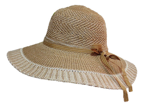 Sombrero De Paja Para Mujer De Ala Ancha