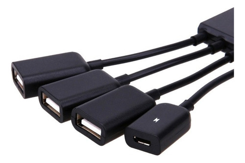 Splitter Adaptador Tipo C Hub Otg Carga Teléfono Y Tableta