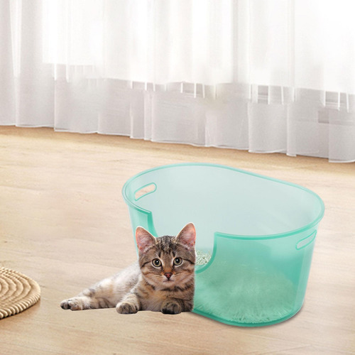 Gatos Abiertos Bolsas Para Gatitos De Baño, Verde