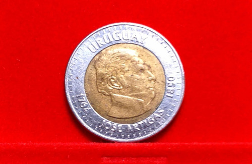 Antigua Moneda Uruguay 10 Pesos Año 2000 José Artigas (Usado)